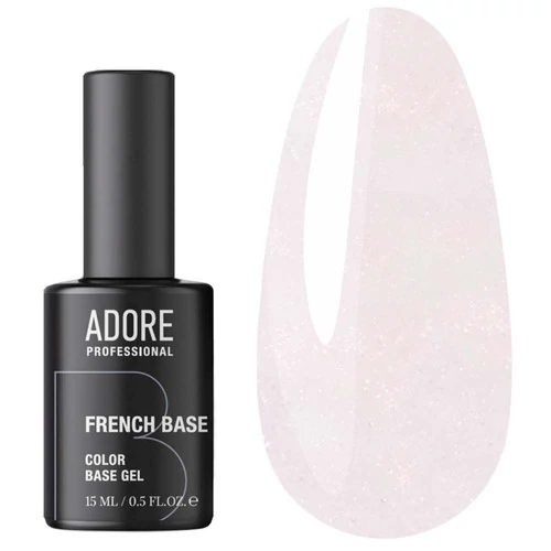 База ADORE French Base №27 камуфлююча перлинна з шимером 15 мл (5906935709764)