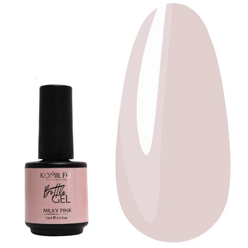 Гель для нігтів Komilfo Bottle Gel - Milky Pink HEMA/TPO free 15 мл (362264)