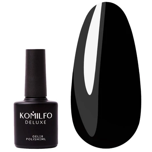Гель-лак KOMILFO Deluxe Series HEMA/TPO free №D001 чорний 8 мл (688812)