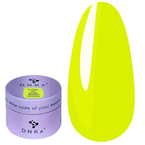 Гель DNKa Builder Gel Dopamine NEW FORMULA  №0051 лимонний неон 30 мл (FTBGD0051)