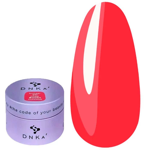 Гель DNKa Builder Gel Dopamine NEW FORMULA №0054 кораловий неон 30 мл (FTBGD0054)