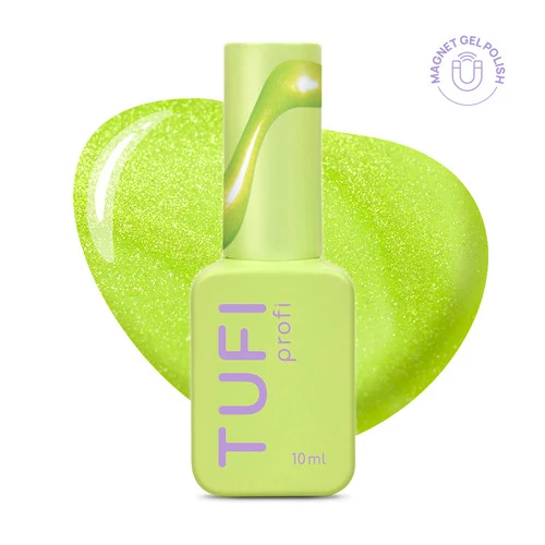 Гель-лак TUFI Profi NEON CAT EYE 52 Toxic неоновий лаймовий 10 мл (0334057)