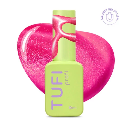 Гель-лак TUFI Profi NEON CAT EYE 55 Shock неоновий рожевий 10 мл (0334060)