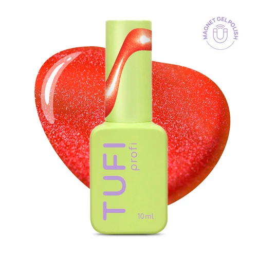 Гель-лак TUFI Profi NEON CAT EYE 56 Volt неоновий червоний 10 мл (0334061)