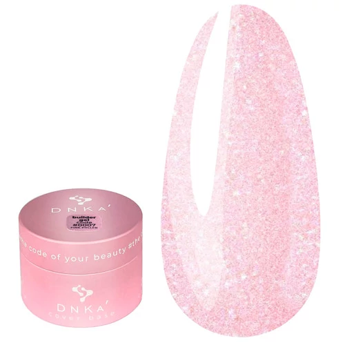 Гель DNKa Builder Gel NEW FORMULA №0007 Pink Pollen ніжно-рожевий із шиммером 30 мл (FTBGD0007)