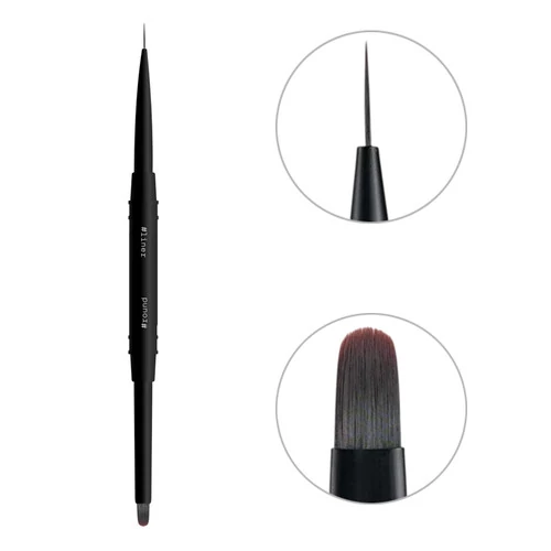 Пензлик BIBLIOTEKA  двосторонній #liner & #round (4820104202607)