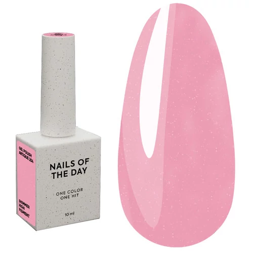 Гель-лак NAILS OF THE DAY Antique 204 пудрово-рожевий із шиммером 10 мл (НФ-00028520)