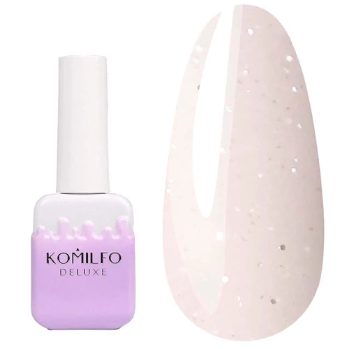База Komilfo Elite Base 003 HEMA/TPO free персикова з блискітками 10 мл (175345)
