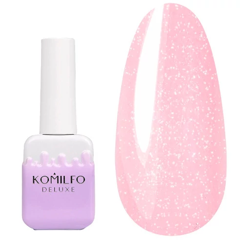 База Komilfo Shine Base 004 HEMA/TPO freeніжно-рожева з шимером 10 мл (729440)
