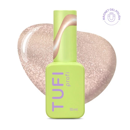 Гель-лак з ефектом котячого ока TUFI Profi CHAMPAGNE CAT EYE 60 Prosecco теплий карамельний 10 мл (0334074)