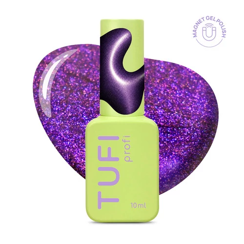 Гель-лак з ефектом котячого ока TUFI Profi MYSTIC CAT EYE 66 Amulet фіолетовий 10 мл (0334086)