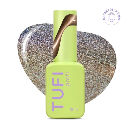 Гель-лак з ефектом котячого ока TUFI Profi MYSTIC CAT EYE 68 Gaia коричневий 10 мл (0334088)