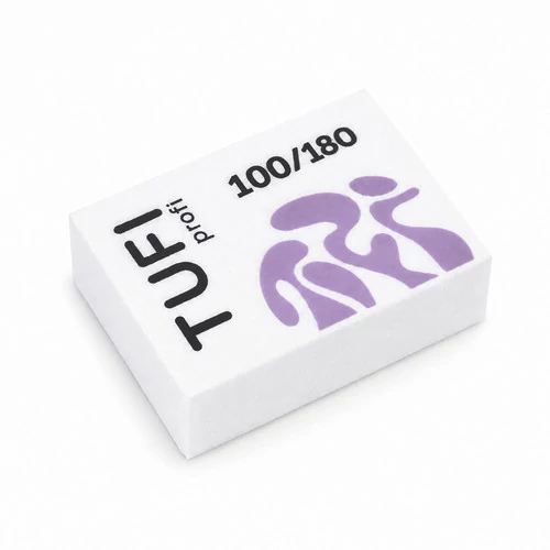 Баф шліфувальний для манікюру TUFI profi міні білий 100/180 грит 1 шт (0333973)