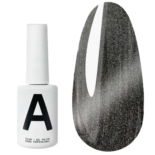 Гель-лак ADORE Cat’s Eye 12:00  чорно-сірий 12 мл (5908121121053)