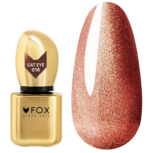 Гель-лак F.O.X Cat Eye 016  шоколадно-коричневий 9 мл (FCEL-016)