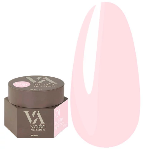 Гель для нарощування VALERI Builder Gel Pro  №01 Nude 15 мл (PVBG-01)