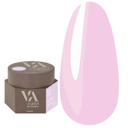Гель для нарощування VALERI Builder Gel Pro №14 ніжно-рожевий 30 мл (PVBG30-14)