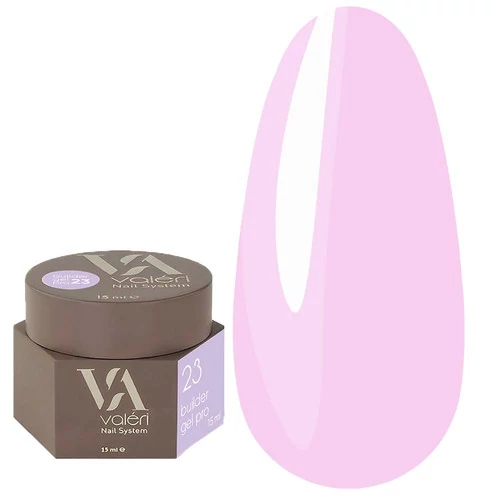 Гель для нарощування VALERI  Builder Gel Pro №23 лавандовий 15 мл (PVBG-23)