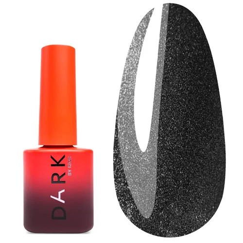 Гель-лак Dark №127 чорний з голографічними блискітками 6 мл (DGP12706)