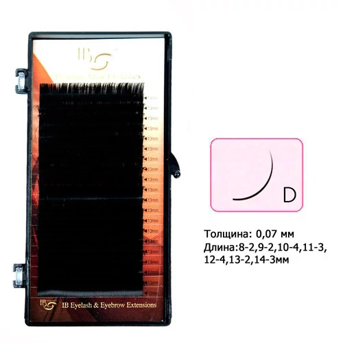 Ресницы BEAUTY mix на ленте изгиб  D 0.07  8-2 9-2 10-4 11-3 12-4 13-2 14-3 мм