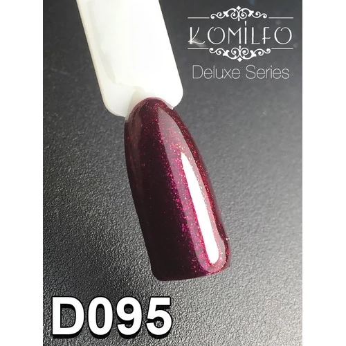 Гель-лак KOMILFO Deluxe Series №D095 фиолетово-бордовый с шиммером 8 мл (111095) - Фото №2