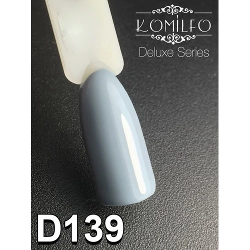 Гель-лак KOMILFO Deluxe Series №D139 темный серо-голубой 8 мл (111139) - Фото №2