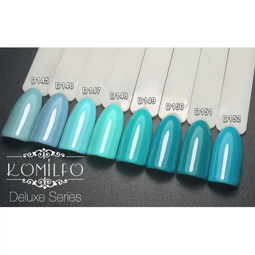SALE Гель-лак KOMILFO Deluxe Series №D151 бирюзово-зеленый 8 мл  (111151) - Фото №3