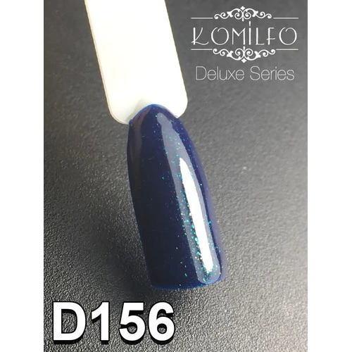 Гель-лак KOMILFO Deluxe Series №D156 темно-нефритовый с шиммером 8 мл  (111156) - Фото №2
