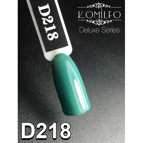 Гель-лак KOMILFO Deluxe Series №D218 зеленовато-бирюзовый 8 мл   (111218) - Фото №2