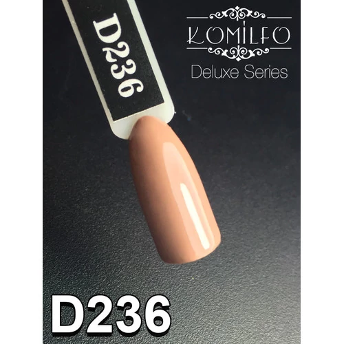 Гель-лак KOMILFO Deluxe Series №D236 серо-бежевый 8 мл (111236) - Фото №2
