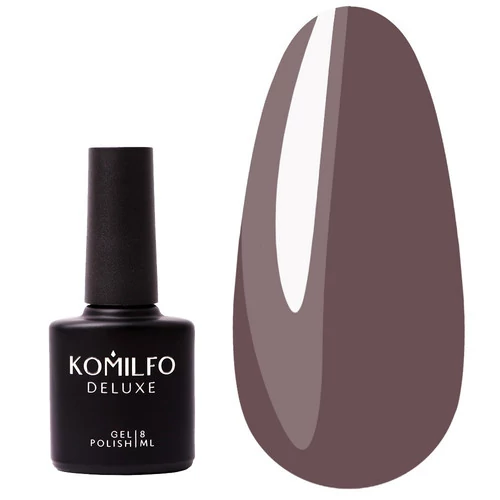 Гель-лак KOMILFO Deluxe Series №D112 лилово-серо-коричневый 8 мл (111112) - Фото №1