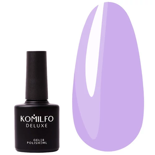 Гель-лак KOMILFO Deluxe Series №D118 светло-сиреневый 8 мл (111118) - Фото №1
