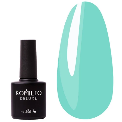 Гель-лак KOMILFO Deluxe Series №D147 голубо-бирюзовый 8 мл (111147) - Фото №1