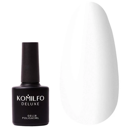 Гель-лак KOMILFO Deluxe Series №D002 белый фарфоровый 8 мл (111002) - Фото №1