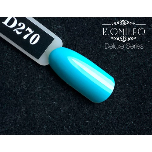 Гель-лак KOMILFO Deluxe Series №D270 бирюзово-голубой 8 мл (111270) - Фото №2