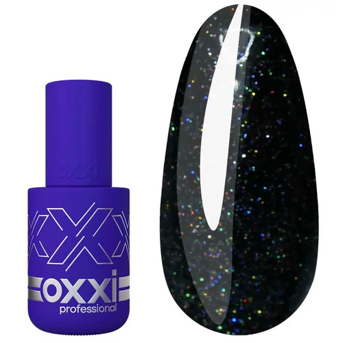 SALE Гель-лак OXXI №279 черный с разноцветными блестками 10 мл (000001362)