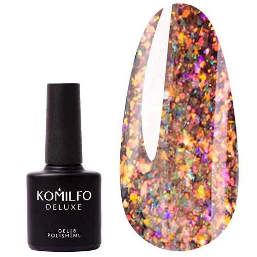 Гель-лак KOMILFO DeLuxe Series №G013 прозрачный опал с голографическим микроблеском 8 мл (101013)