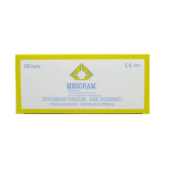 Игла для мезотерапии MESORAM 33G 0.20х4 мм 100 шт - Фото №2