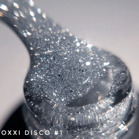 Гель-лак OXXI Disco №1 серебристый с блестками светоотражающий 10 мл (000002168) - Фото №2