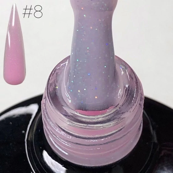 База SAGA Professional Color Base №08 светло розовая с шимером 9 мл (2000994293479) - Фото №2