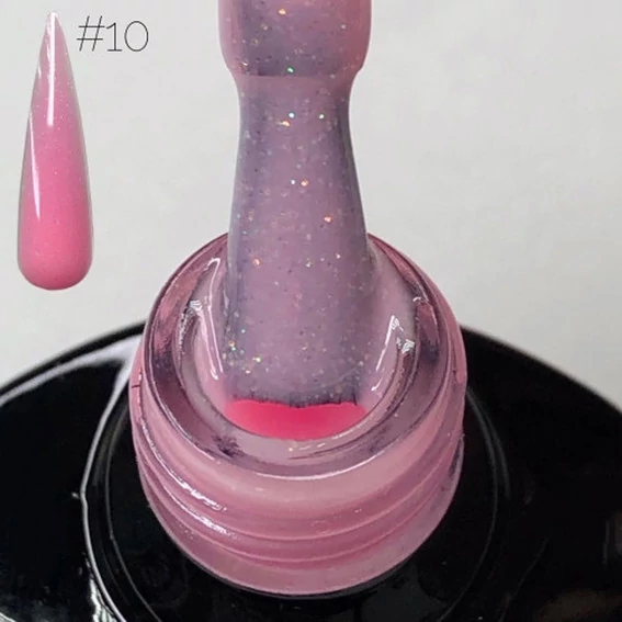 База SAGA Professional Color Base №10 розовый с шимером 9 мл (2000994293493) - Фото №2