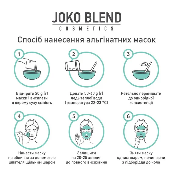 Альгінатна маска JOKO BLEND з колагеном і еластином 20 гр (4823109401914) - Фото №2
