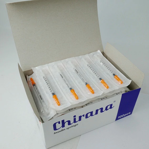 Инсулиновый шприц с интегр иглой CHIRANA 1 мл U-100 30G 0,30x12,7mm 100 шт - Фото №2
