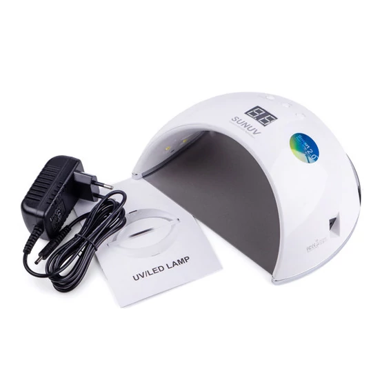 Лампа для маникюра UV/LED SUNUV Sun 6 48 Вт белая (с кварцевыми диодами, оригинал) - Фото №3