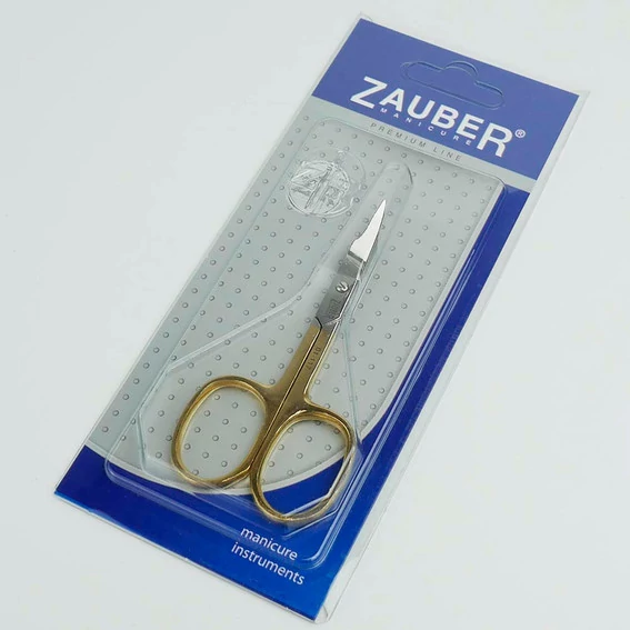 Ножницы ZAUBER Premium для ногтей золотые (01-117) (4004904001176) - Фото №3
