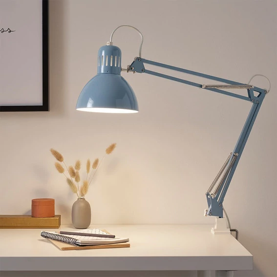 Лампа настольная IKEA Tertial небесно-голубая - Фото №3