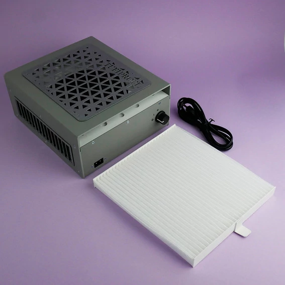 Вытяжка для маникюра TUFI profi Настольная С Фильтром ND900FC Серая 95 Вт (0104998) - Фото №3