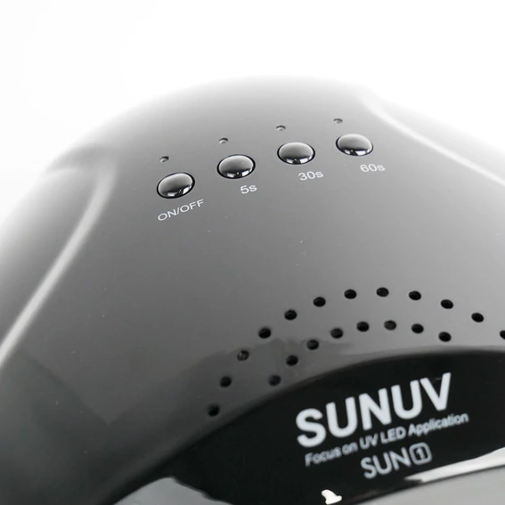 Лампа для маникюра UV/LED SUNUV Sun1 48 Вт чёрная (с кварцевыми диодами, оригинал) - Фото №3
