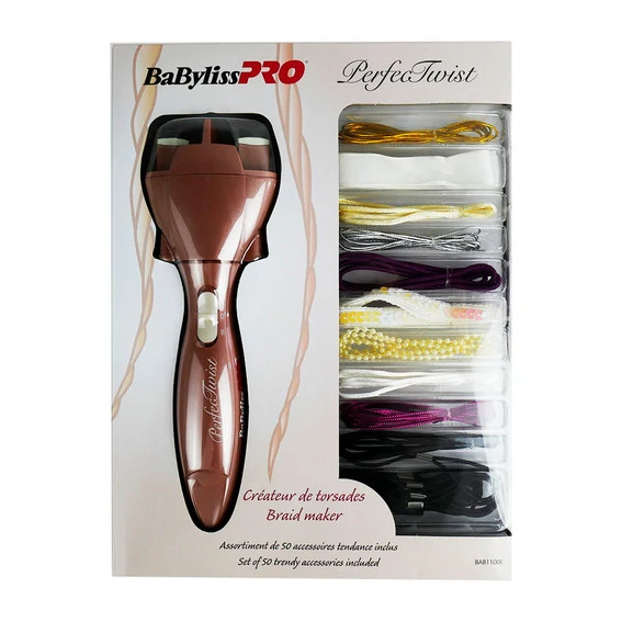 Машинка BABYLISS PERFECT TWIST для плетения кос золотая роза (1100Е) - Фото №5