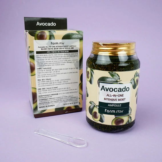 Сыворотка для лица FARMSTAY многофункциональная с экстрактом авокадо Avocado All-In-One Intensive Moist Ampoule 250 мл - Фото №4
